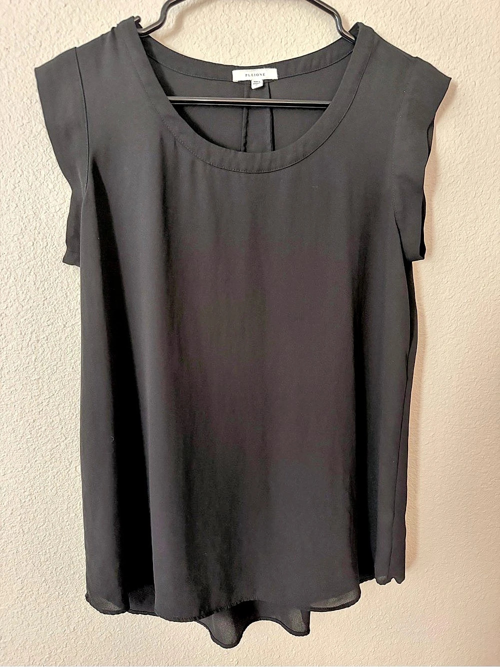 PLEIONE Black Sleeveless Blouse Size XS